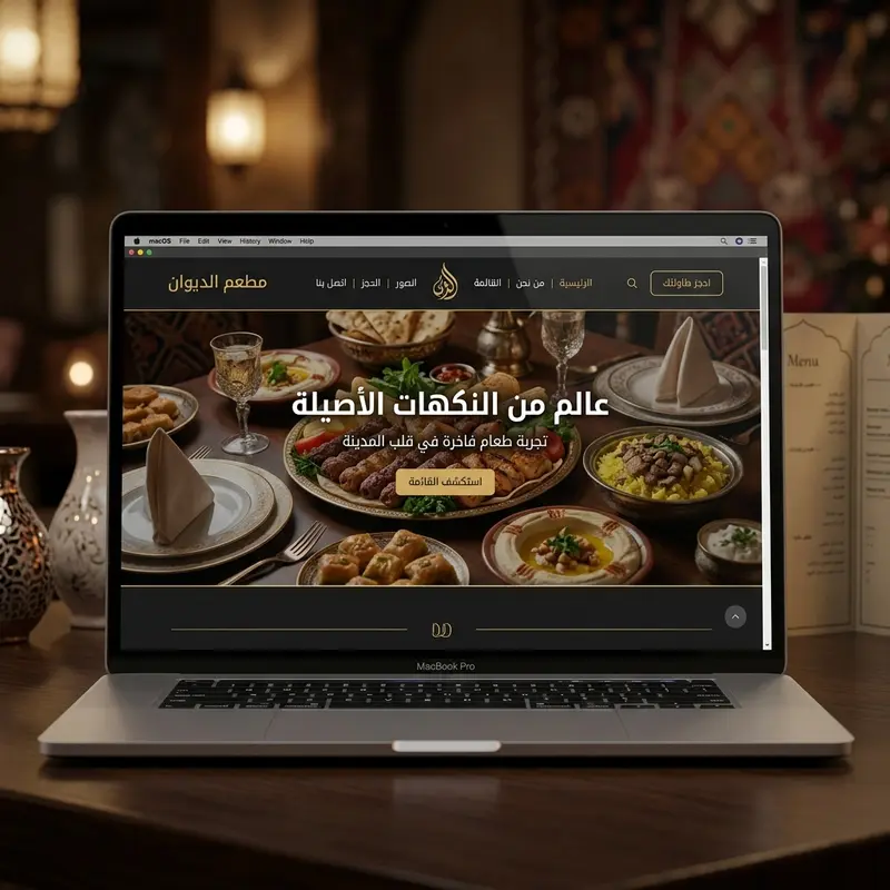 موقع مطعم الديوان – تصميم بناء تك
